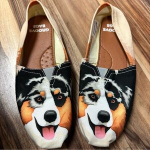 Groove Canvas Slip-Ons with Tan and Orange Accents